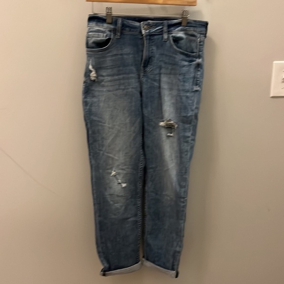Studio Blue Straight Leg Jeans Distressed Size 28 - Picture 1 of 9